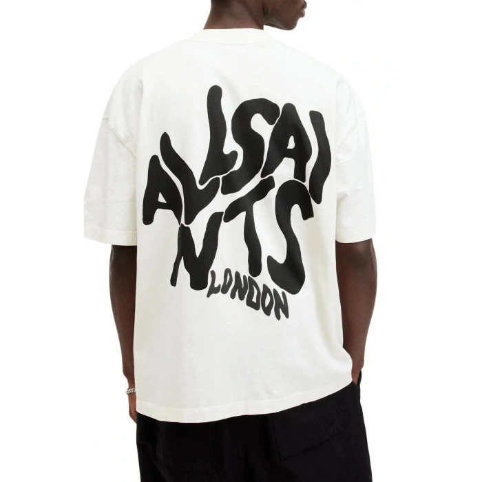 Erkek Tişört Baskılı Oversize kısa kol T-Shirt - Beyaz