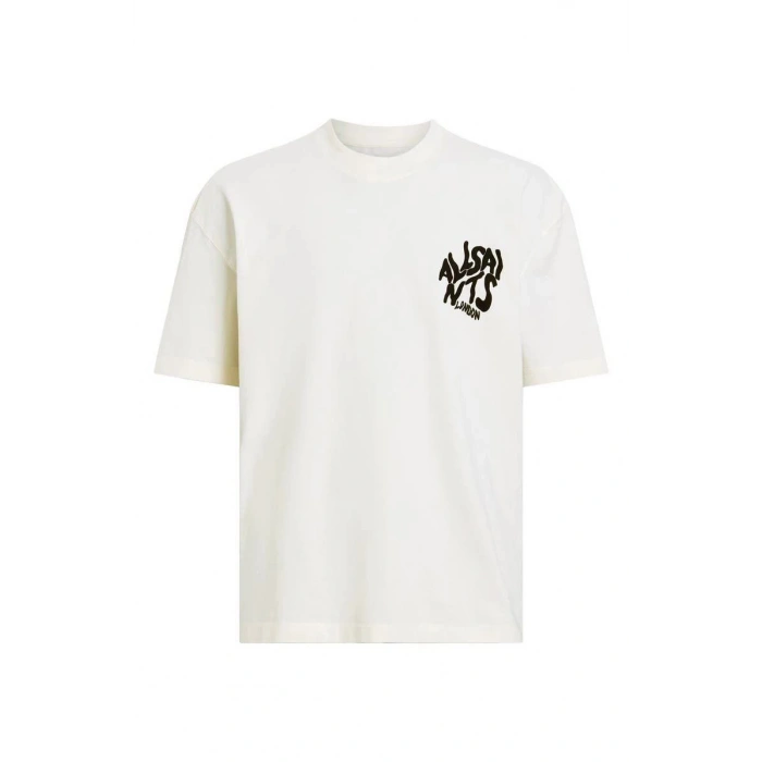 Erkek Tişört Baskılı Oversize kısa kol T-Shirt - Beyaz