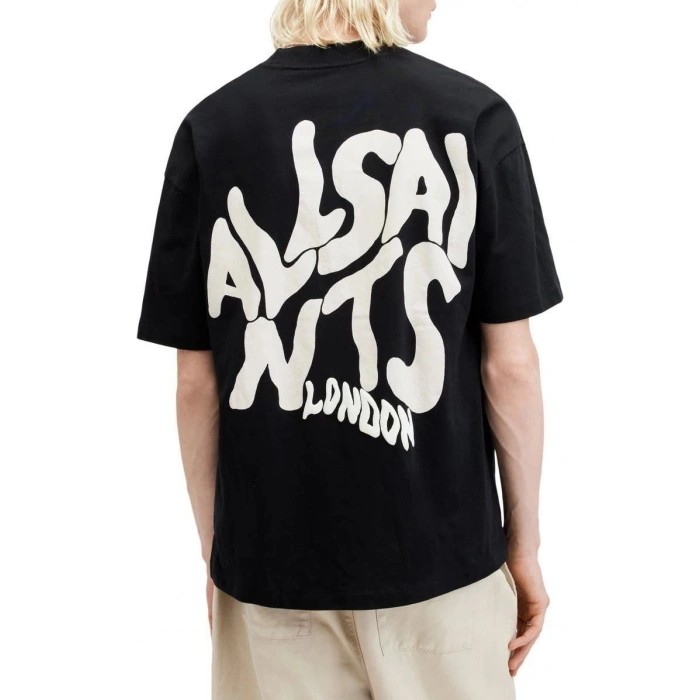 Erkek Tişört Baskılı Oversize Kısa kol T-shirt - Siyah