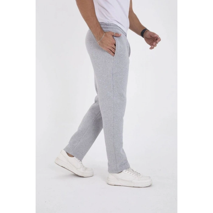 Erkek Üç İplik Basic Eşofman Pantolon - Gri