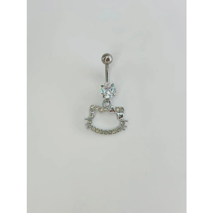 Hello Kıtty Detaylı Göbek Piercing