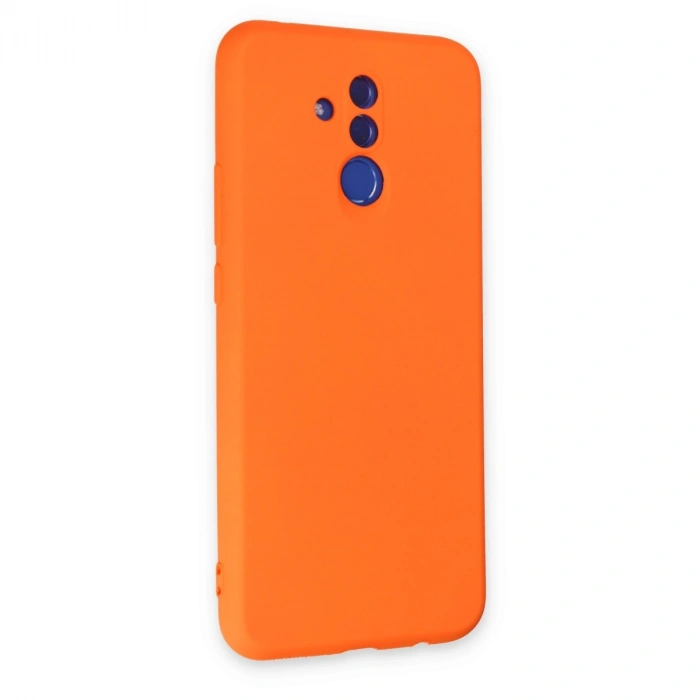 Huawei Mate 20 Lite Kılıf Nano İçi Kadife Silikon - Turuncu