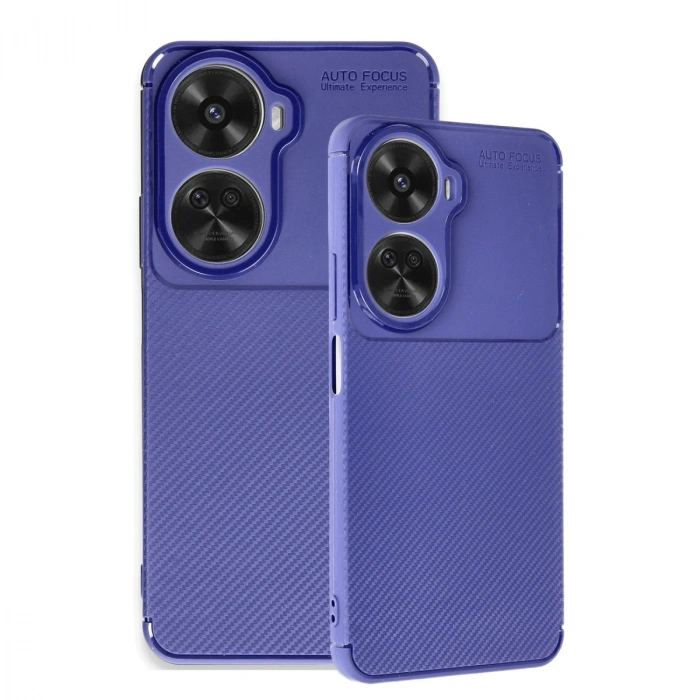 Huawei Nova 12 Se Kılıf Auto Focus Karbon Kapak - Lacivert