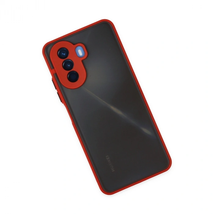 Huawei Nova Y70 Kılıf Montreal Silikon Kapak - Kırmızı