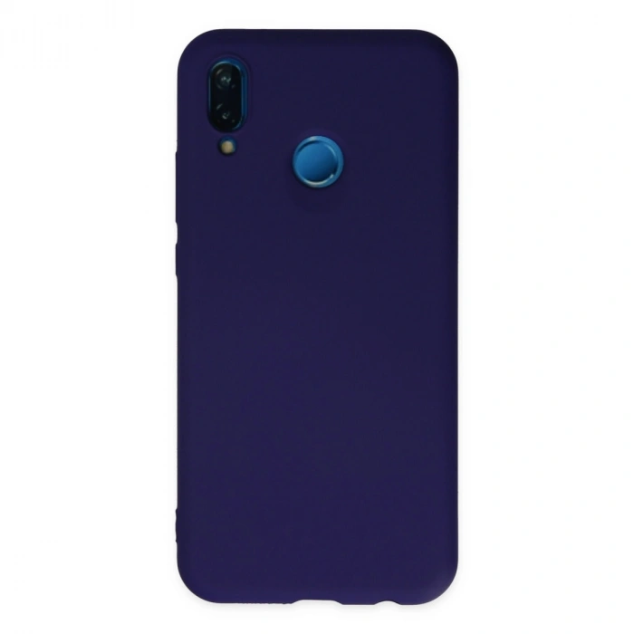 Huawei P20 Lite Kılıf Nano İçi Kadife Silikon - Mor