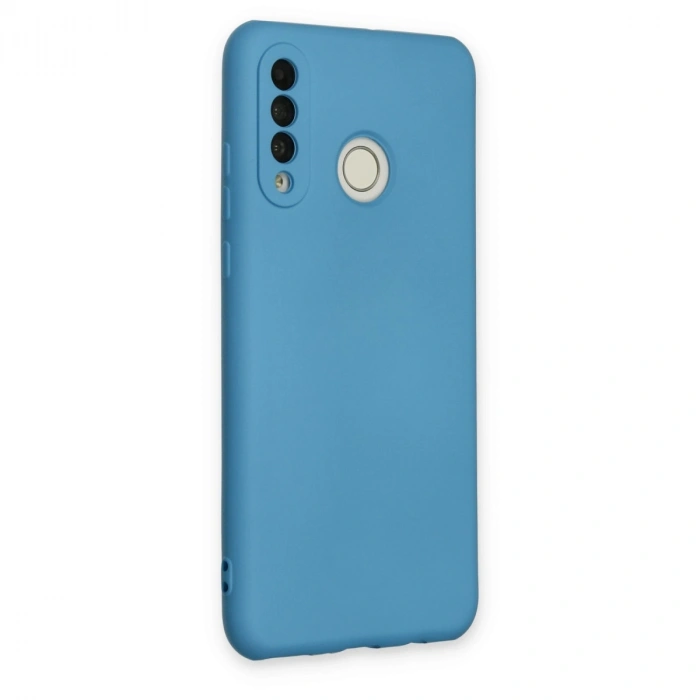 Huawei P30 Lite Kılıf Nano İçi Kadife Silikon - Mavi