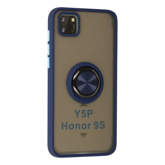 Huawei Y5p Kılıf Montreal Yüzüklü Silikon Kapak - Lacivert