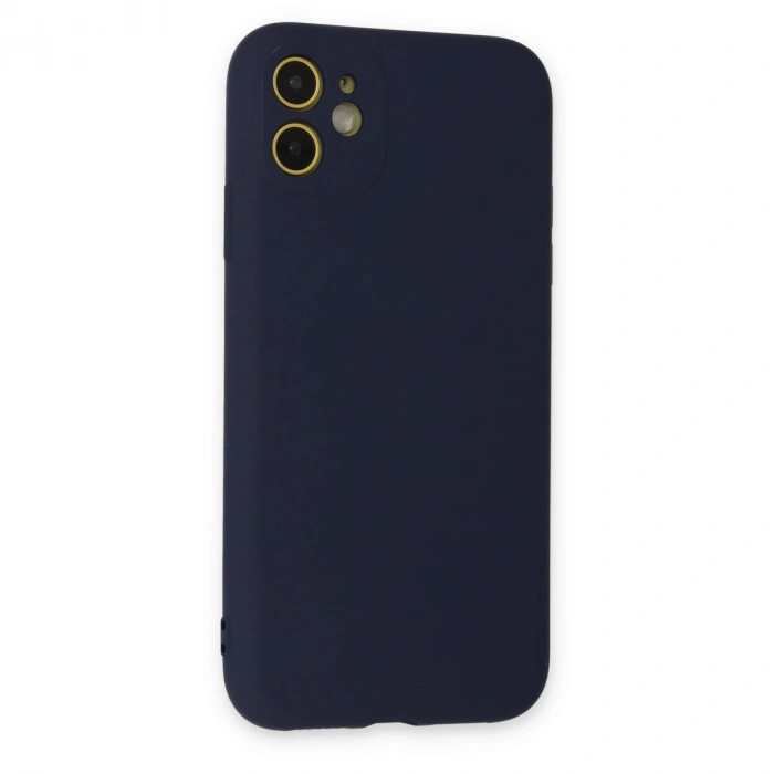 İphone 11 Kılıf Nano İçi Kadife Silikon - Lacivert
