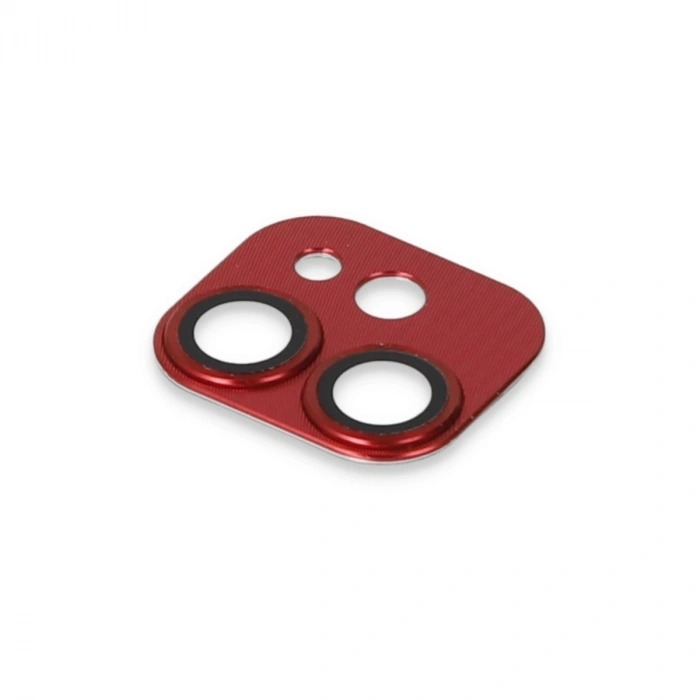 İphone 11 Pers Alüminyum Kamera Lens - Kırmızı