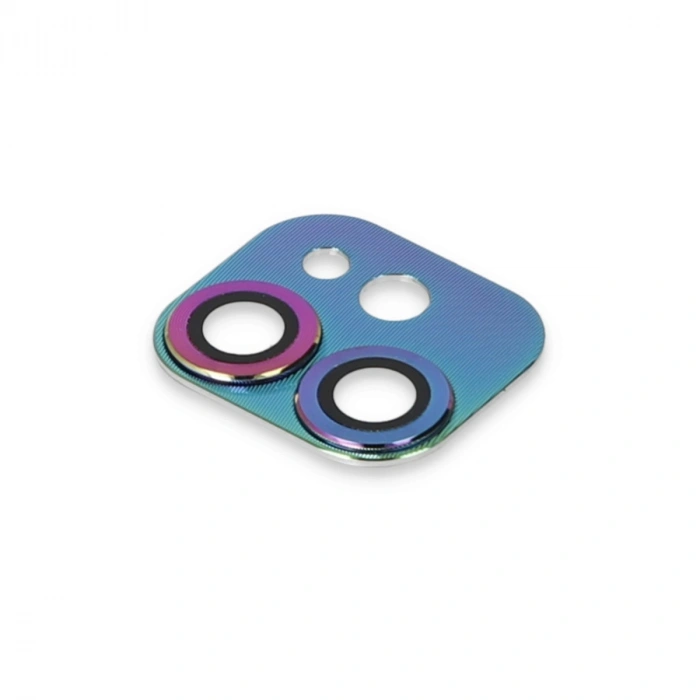 İphone 11 Pers Alüminyum Kamera Lens - Rainbow