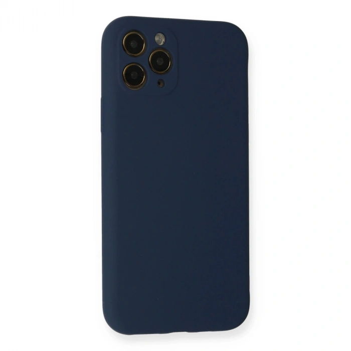 İphone 11 Pro Kılıf Nano İçi Kadife Silikon - Lacivert