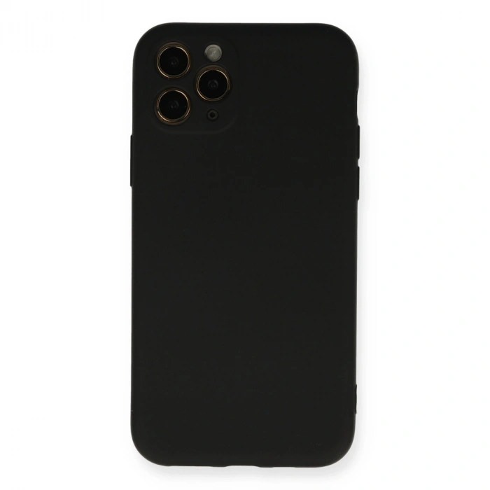 İphone 11 Pro Kılıf Nano İçi Kadife Silikon - Siyah