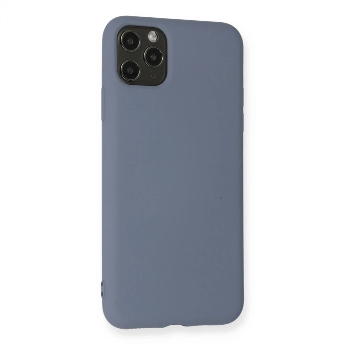 İphone 11 Pro Max Kılıf Nano İçi Kadife Silikon - Gri