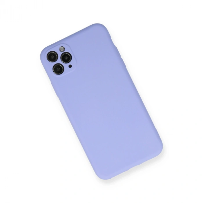 İphone 11 Pro Max Kılıf Nano İçi Kadife Silikon - Lila