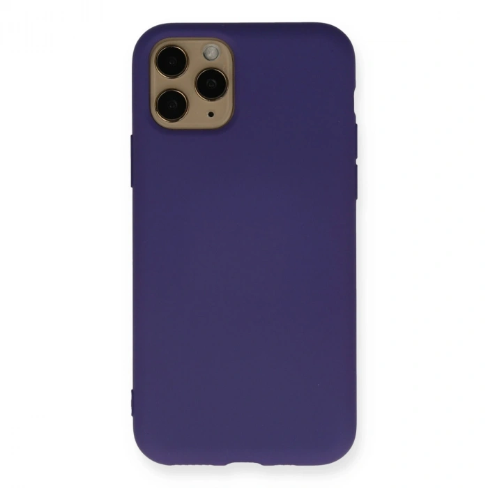 İphone 11 Pro Max Kılıf Nano İçi Kadife Silikon - Mor