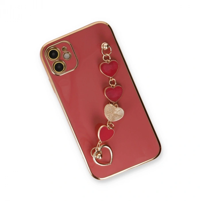 İphone 12 Kılıf Esila Silikon - Kırmızı