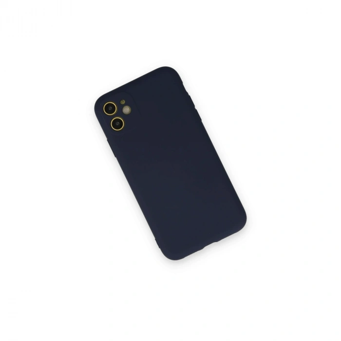 İphone 12 Mini Kılıf Nano İçi Kadife Silikon - Lacivert