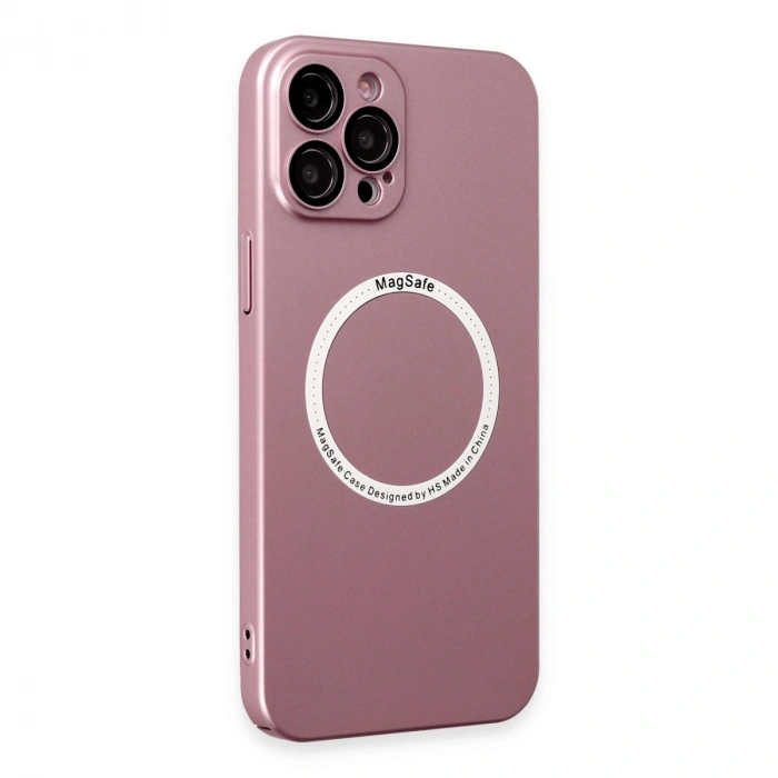 İphone 12 Pro Kılıf Jack Magneticsafe Lens Silikon - Rose Gold