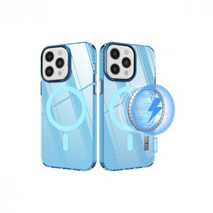 İphone 12 Pro Max Kılıf Beta Magneticsafe Silikon - Mavi