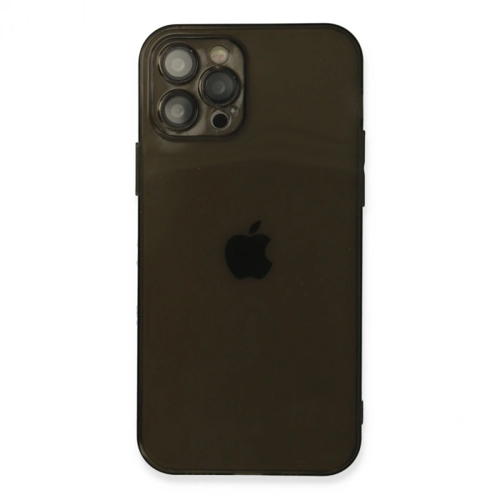 İphone 12 Pro Max Kılıf Fly Lens Silikon - Siyah
