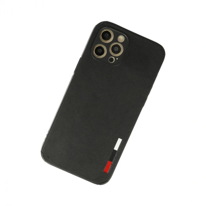 İphone 12 Pro Max Kılıf Loop Deri Silikon - Siyah