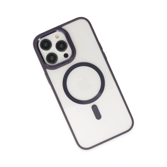 İphone 13 Pro Kılıf Room Magneticsafe Silikon - Derin Mor