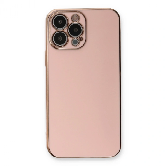 İphone 13 Pro Max Kılıf Volet Silikon - Pembe