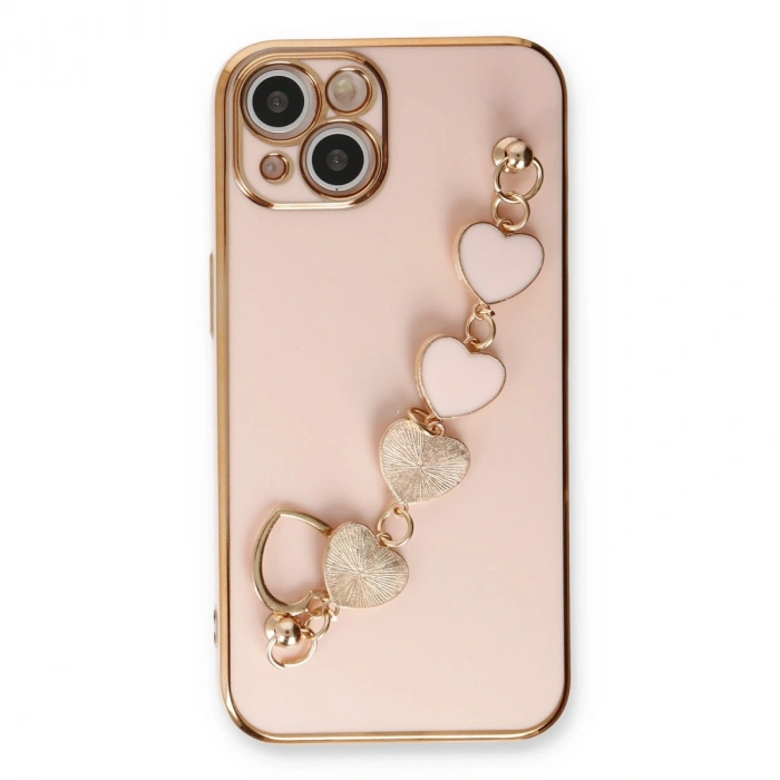 İphone 14 Kılıf Esila Silikon - Pudra