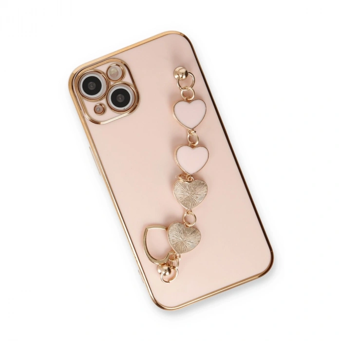 İphone 14 Plus Kılıf Esila Silikon - Pudra