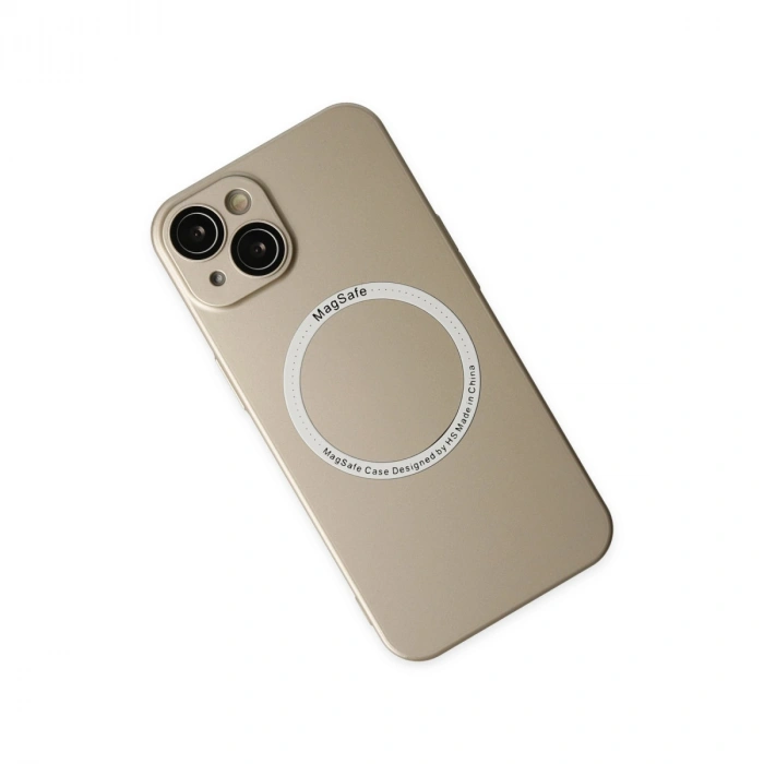 İphone 14 Plus Kılıf Jack Magneticsafe Lens Silikon - Gold