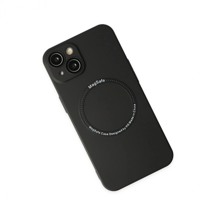 İphone 14 Plus Kılıf Jack Magneticsafe Lens Silikon - Siyah