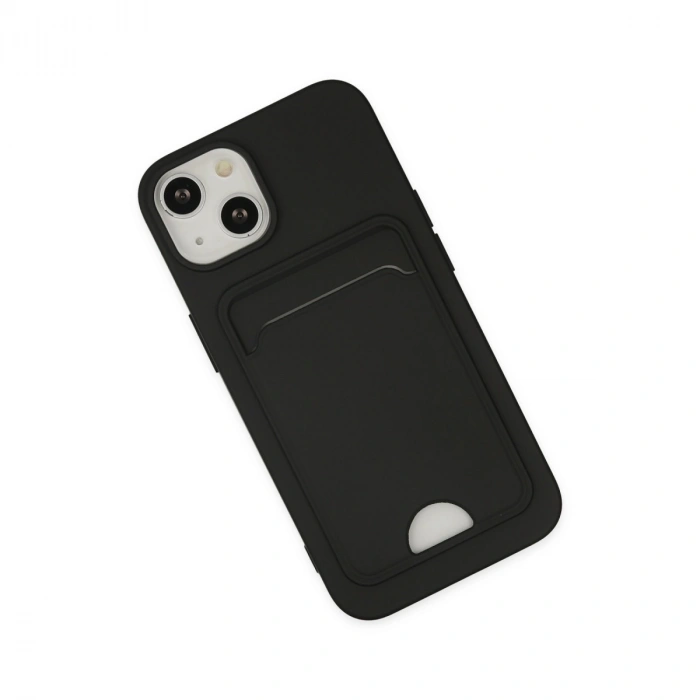 İphone 14 Plus Kılıf Kelvin Kartvizitli Silikon - Siyah