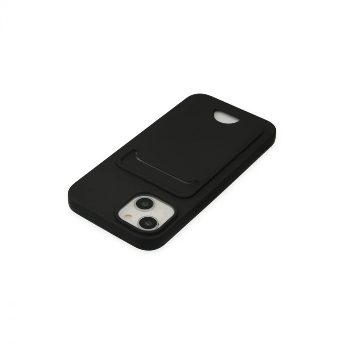 İphone 14 Plus Kılıf Kelvin Kartvizitli Silikon - Siyah