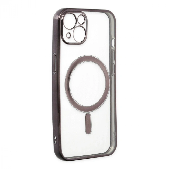 İphone 14 Plus Kılıf Magneticsafe Lazer Silikon - Siyah