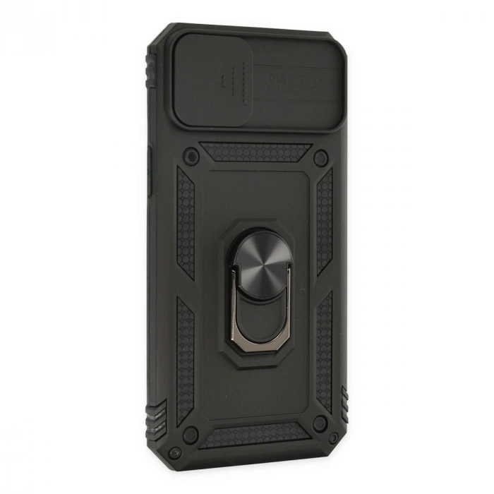 İphone 14 Plus Kılıf Pars Lens Yüzüklü Silikon - Siyah