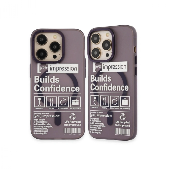 İphone 14 Pro Kılıf Apollo Magneticsafe Desenli Kapak - Apollo Mor - 6