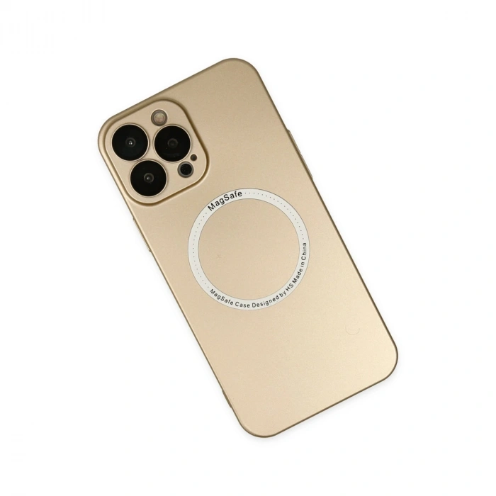 İphone 14 Pro Kılıf Jack Magneticsafe Lens Silikon - Gold