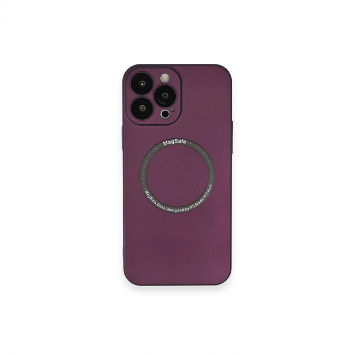 İphone 14 Pro Kılıf Jack Magneticsafe Lens Silikon - Mürdüm