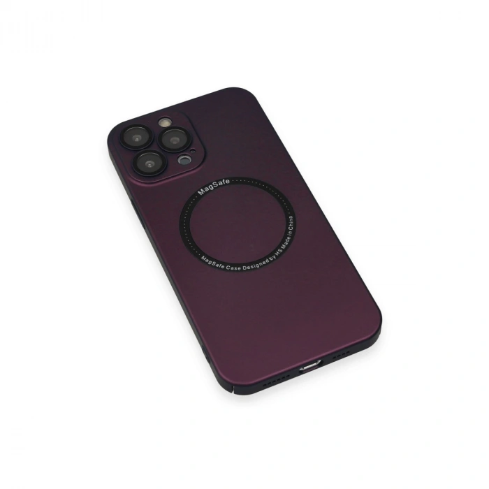 İphone 14 Pro Kılıf Jack Magneticsafe Lens Silikon - Mürdüm