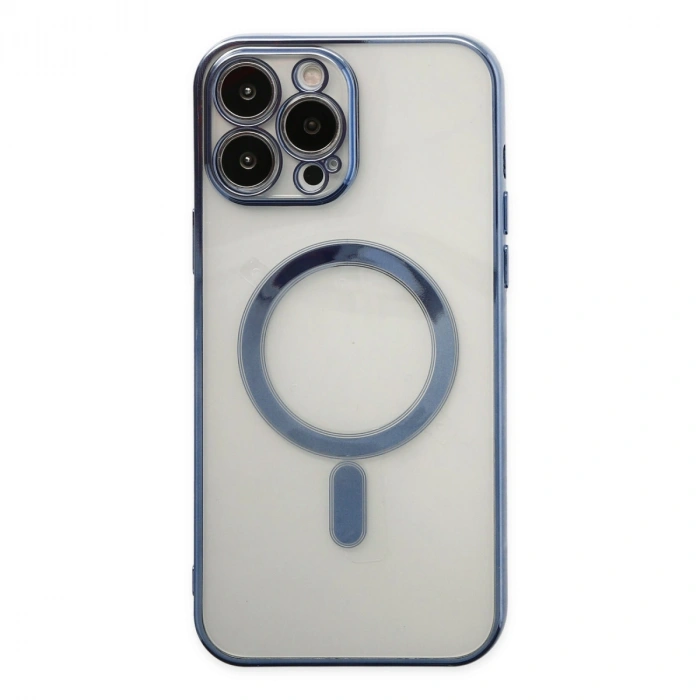 İphone 14 Pro Kılıf Magneticsafe Lazer Silikon - Sierra Blue
