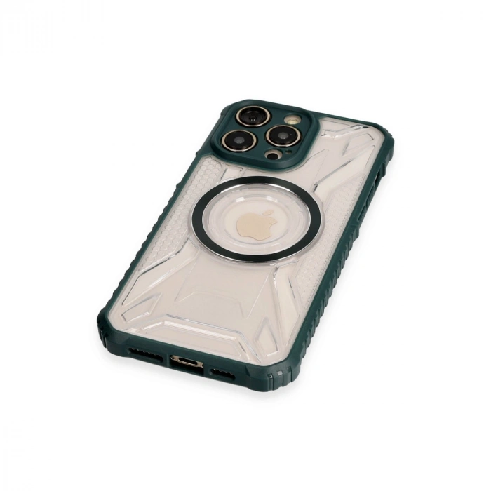 İphone 14 Pro Kılıf Prag Magneticsafe Kapak - Koyu Yeşil