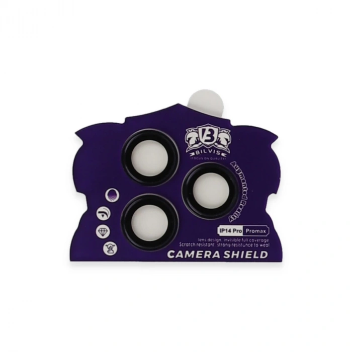 İphone 14 Pro Max Bilvis Titan Kamera Lens - Derin Mor