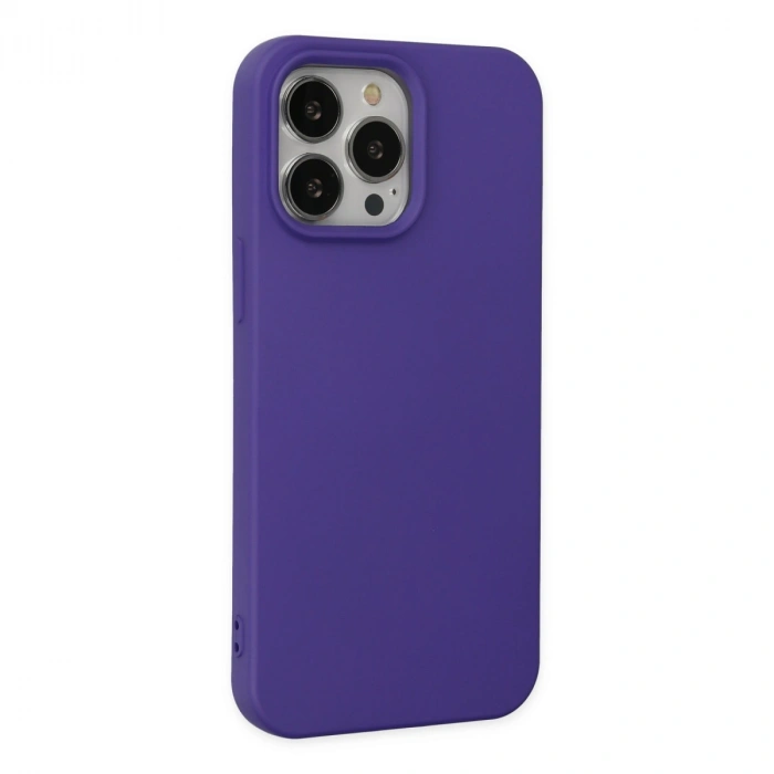 İphone 14 Pro Max Kılıf Nano İçi Kadife Silikon - Mor