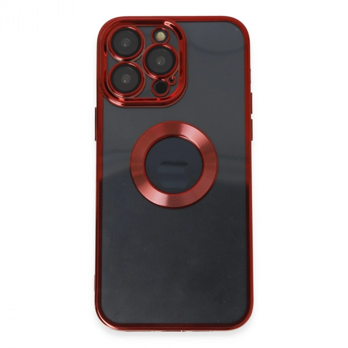 İphone 14 Pro Max Kılıf Slot Silikon - Kırmızı