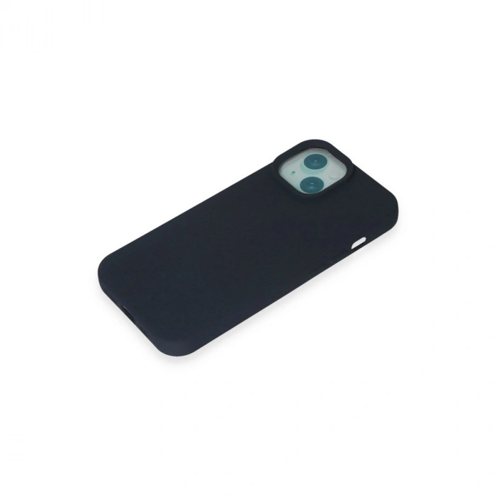 İphone 15 Plus Kılıf Nano İçi Kadife Silikon - Lacivert