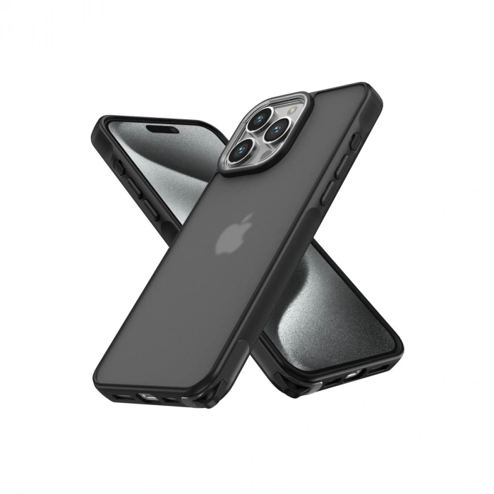 İphone 15 Pro Kılıf Elegant Kapak - Siyah