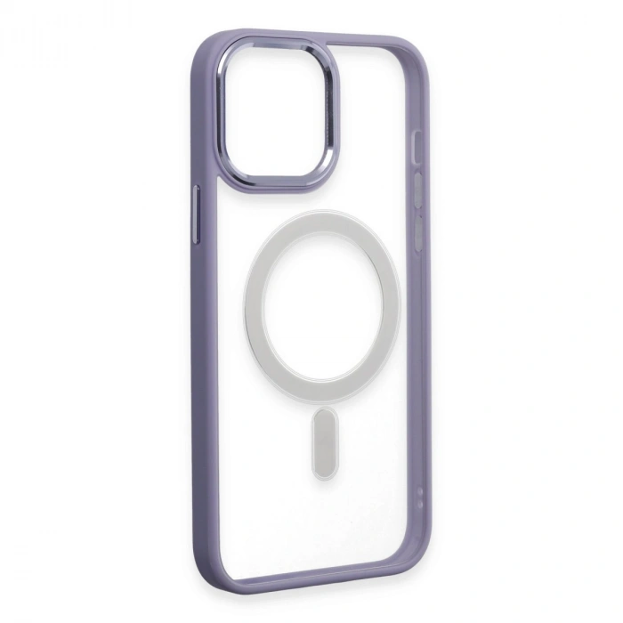 İphone 15 Pro Kılıf Room Magneticsafe Silikon - Lila