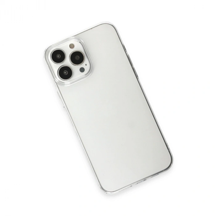 İphone 15 Pro Max Kılıf Pc Sert Şeffaf Kapak - Şeffaf