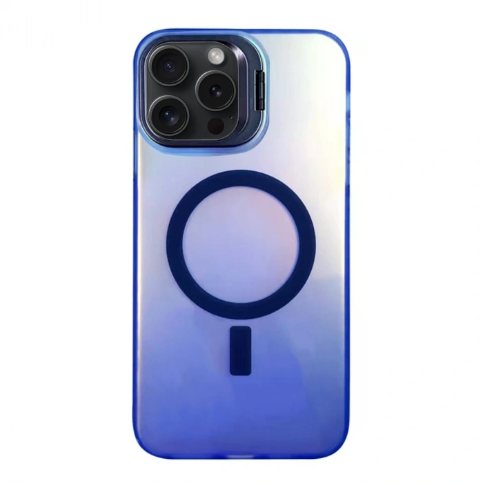 İphone 15 Pro Primera Magsafe Standlı Kapak - Lacivert