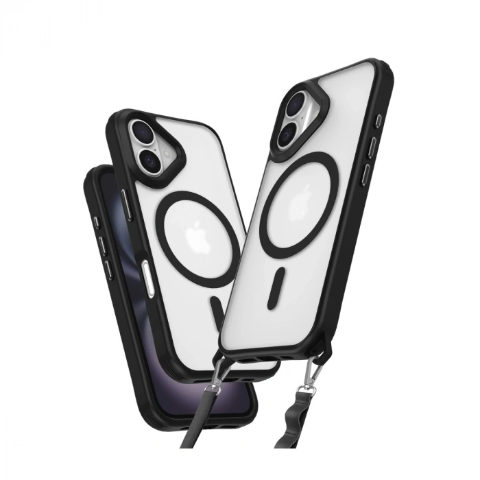 İphone 16 Plus Kılıf Enka Magsafe Silikon Kılıf - Siyah